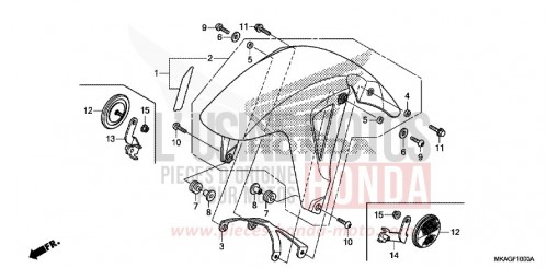 KOTFLUEGEL, VORNE NC750SDH de 2017